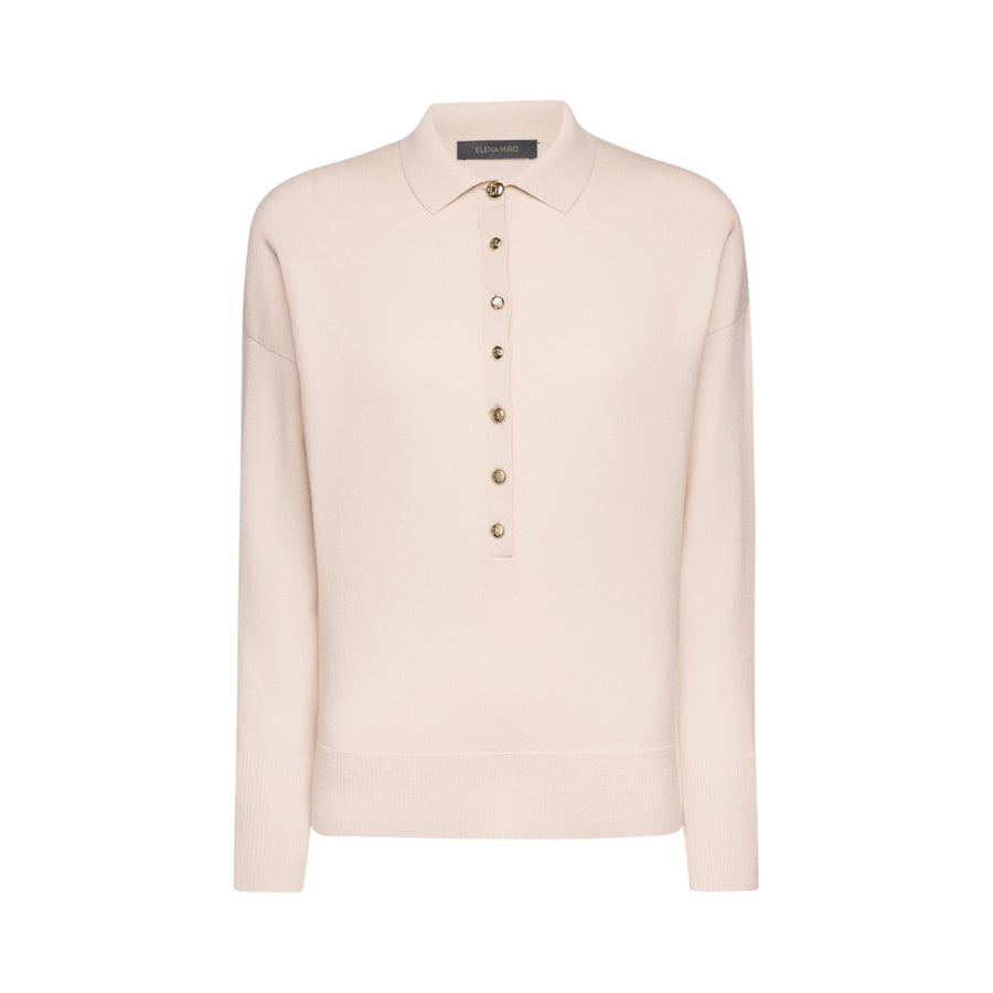 Maglia donna con colletto e bottoni