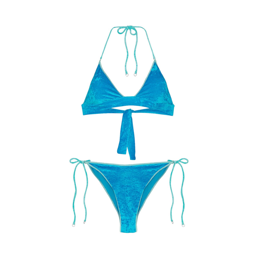 Bikini donna triangolo e slip americano regolabile glitch