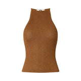 Top donna spalle scoperte allacciato al collo