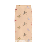 Gonna donna midi in tulle con ricamo