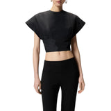 Crop donna top con maniche ampie