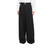 Pantaloni donna palazzo con cintura