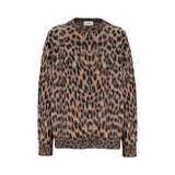 Maglia uomo girocollo in lana leopard