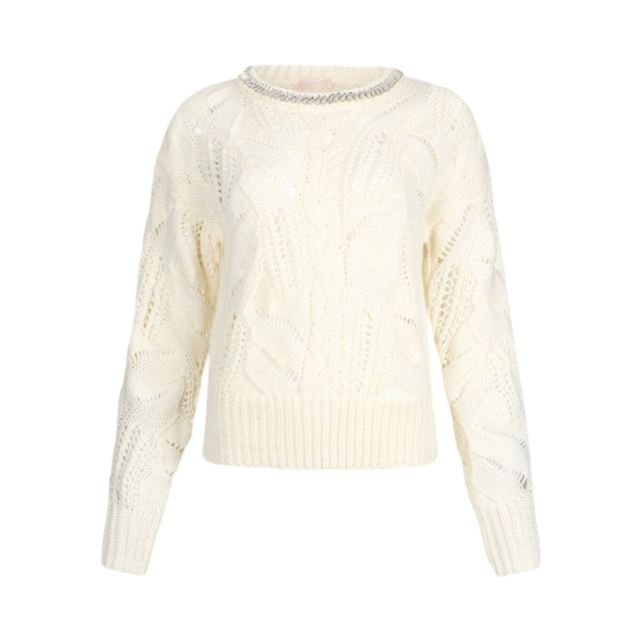 Maglia donna traforata con pietre gioiello
