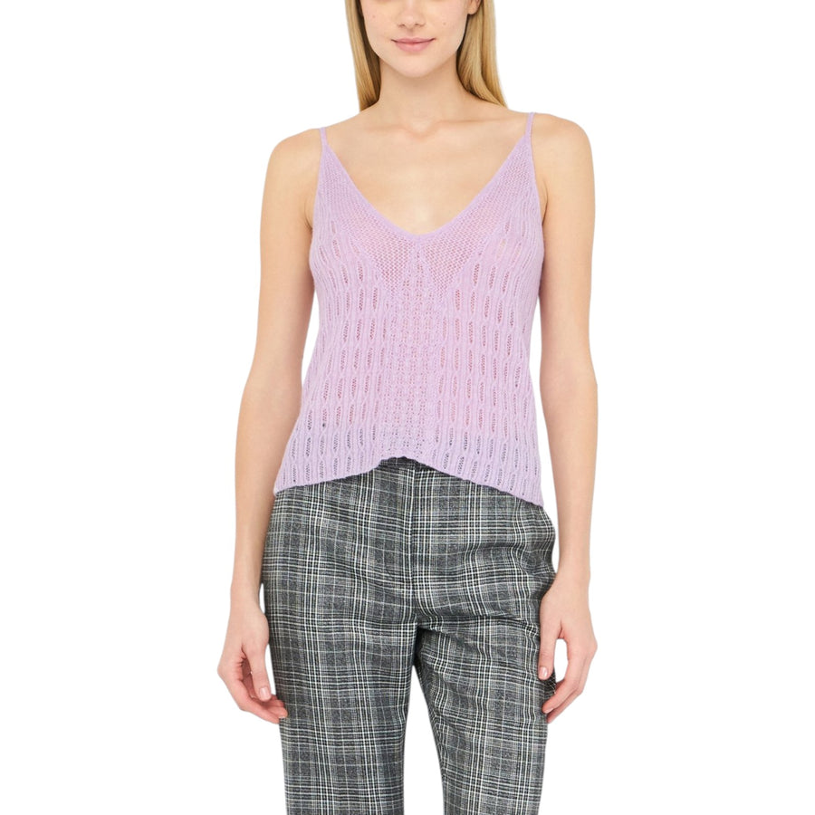 Top donna in lana e alpaca