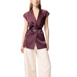 Giacca donna  smanicata in satin