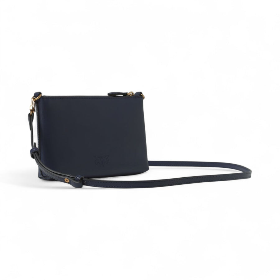 Pochette donna piatta in pelle con logo Love Birds