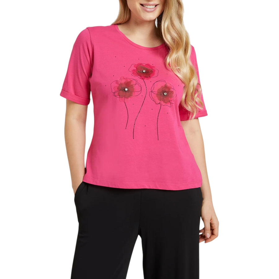 T-shirt donna ricamata