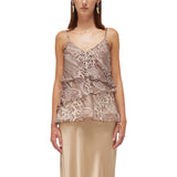 Top donna in chiffon animalier