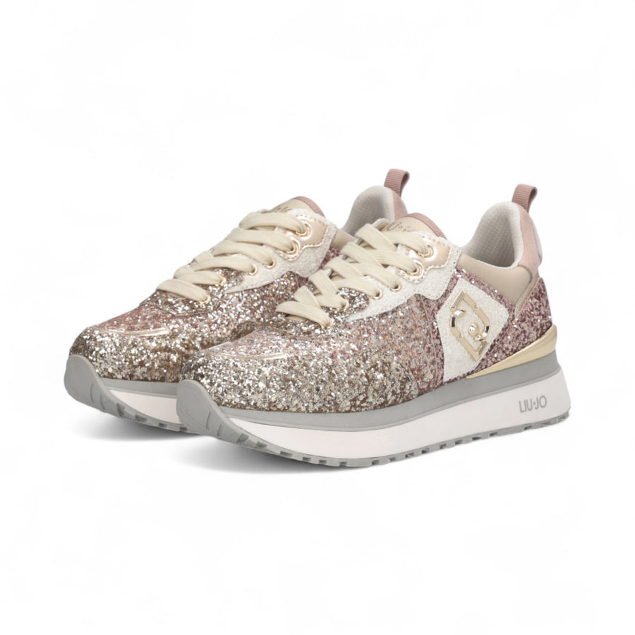 Sneakers donna platform full glitter