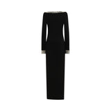 Abito donna in jersey con dettaglio gioiello