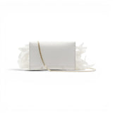 Pochette donna Piume in pelle