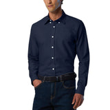 Camicia uomo in cotone Oxford con logo ricamato