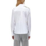Camicia donna in popeline con ricamo