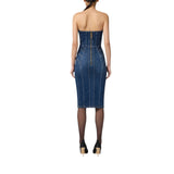 Abito donna bustier in denim