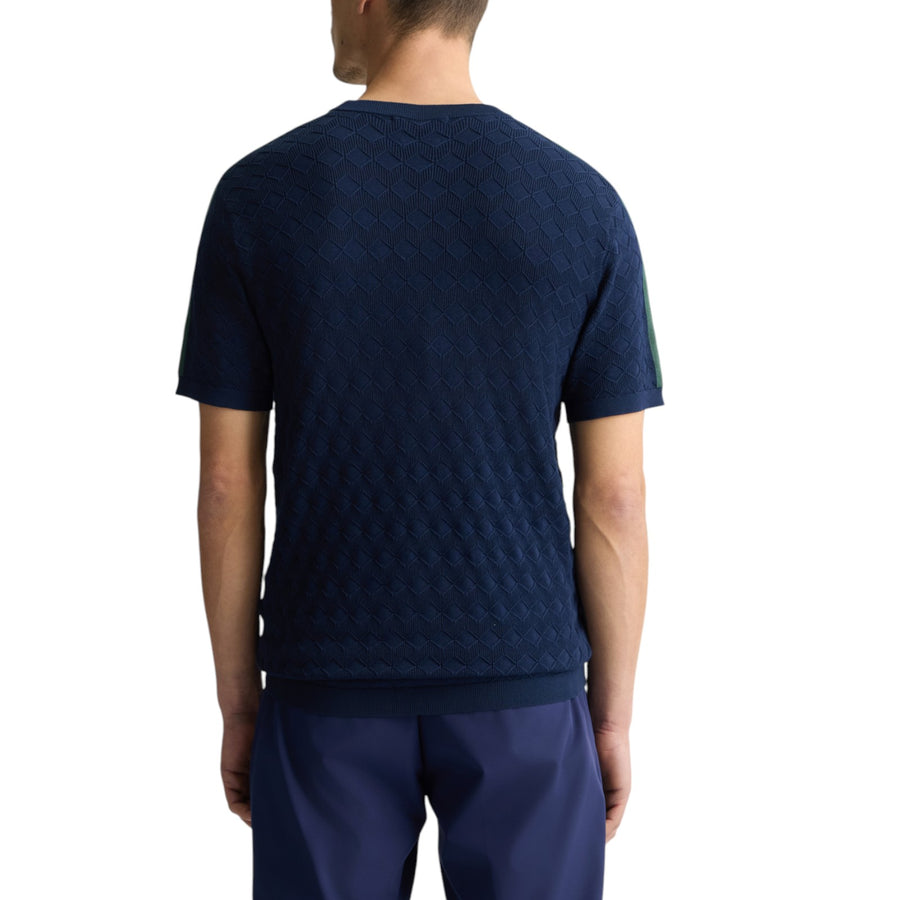 T-shirt blu jacquard