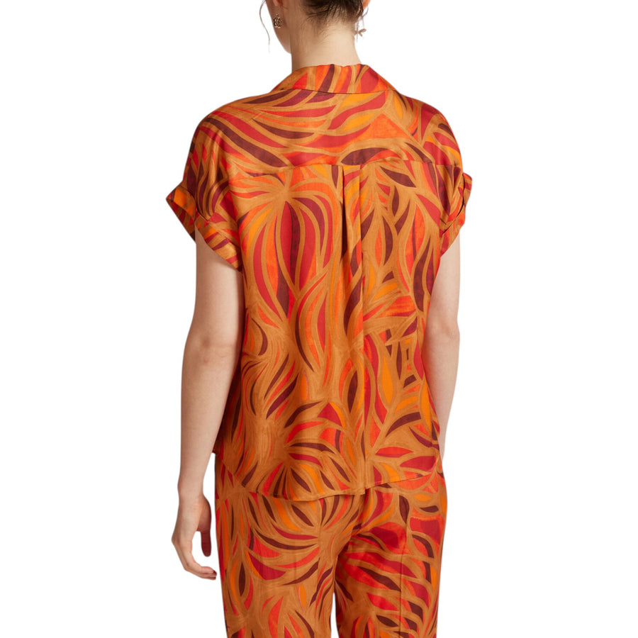 Camicia donna dalla stampa foliage
