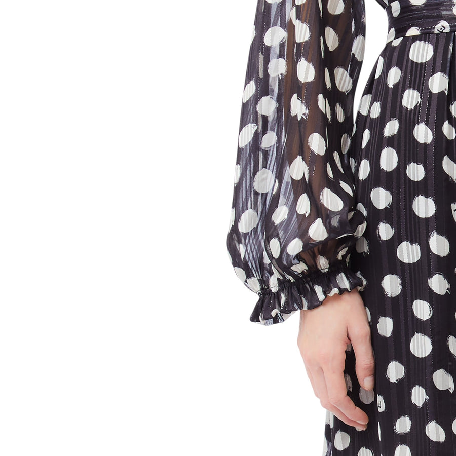 Abito donna a pois con cintura