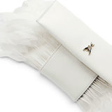 Pochette donna Piume in pelle