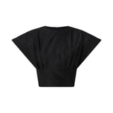 Crop donna top con maniche ampie