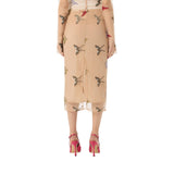 Gonna donna midi in tulle con ricamo