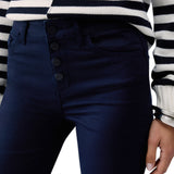 Pantaloni donna cropped a vita alta