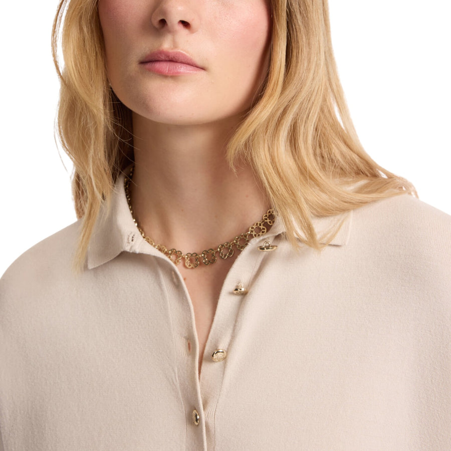 Maglia donna con colletto e bottoni