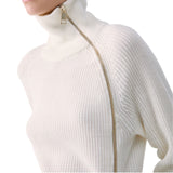 Maglia donna in lana con zip