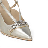 Slingback donna in nappa laminata