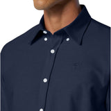 Camicia uomo in cotone Oxford con logo ricamato