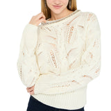 Maglia donna traforata con pietre gioiello