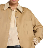 Camicia donna lunga in gabardina
