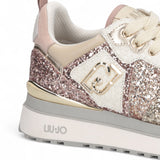 Sneakers donna platform full glitter