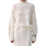 Lupetto donna con perline e traforature