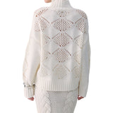 Lupetto donna con perline e traforature