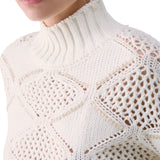 Lupetto donna con perline e traforature