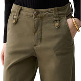 Pantaloni donna flare cropped