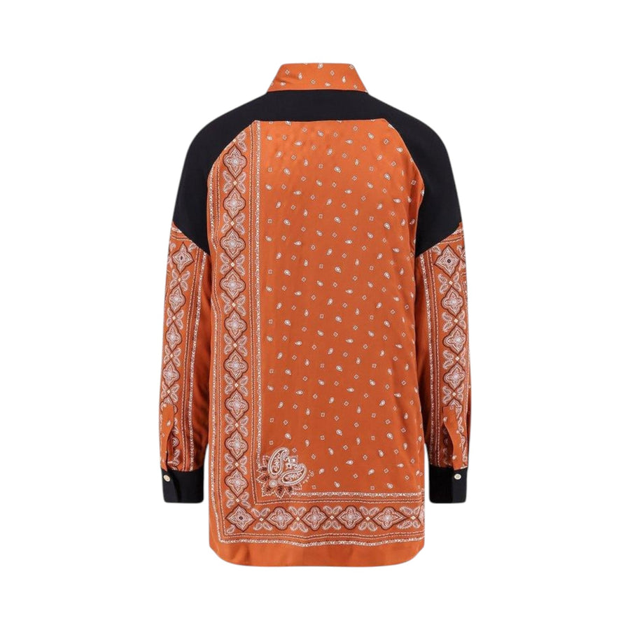 Camicia donna asimmetrica stampa bandana