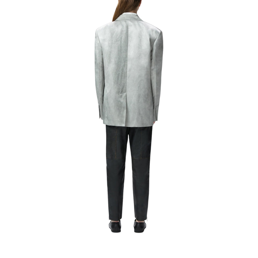 Blazer donna monopetto in raso fiammato