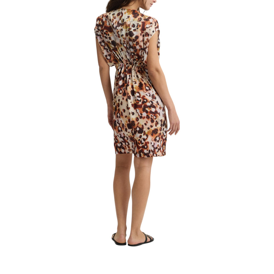 Abito donna in raso animalier