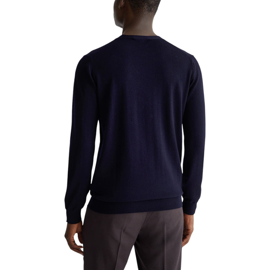 Pullover blu in lana uomo