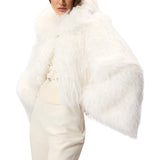 Caban donna effetto pelliccia