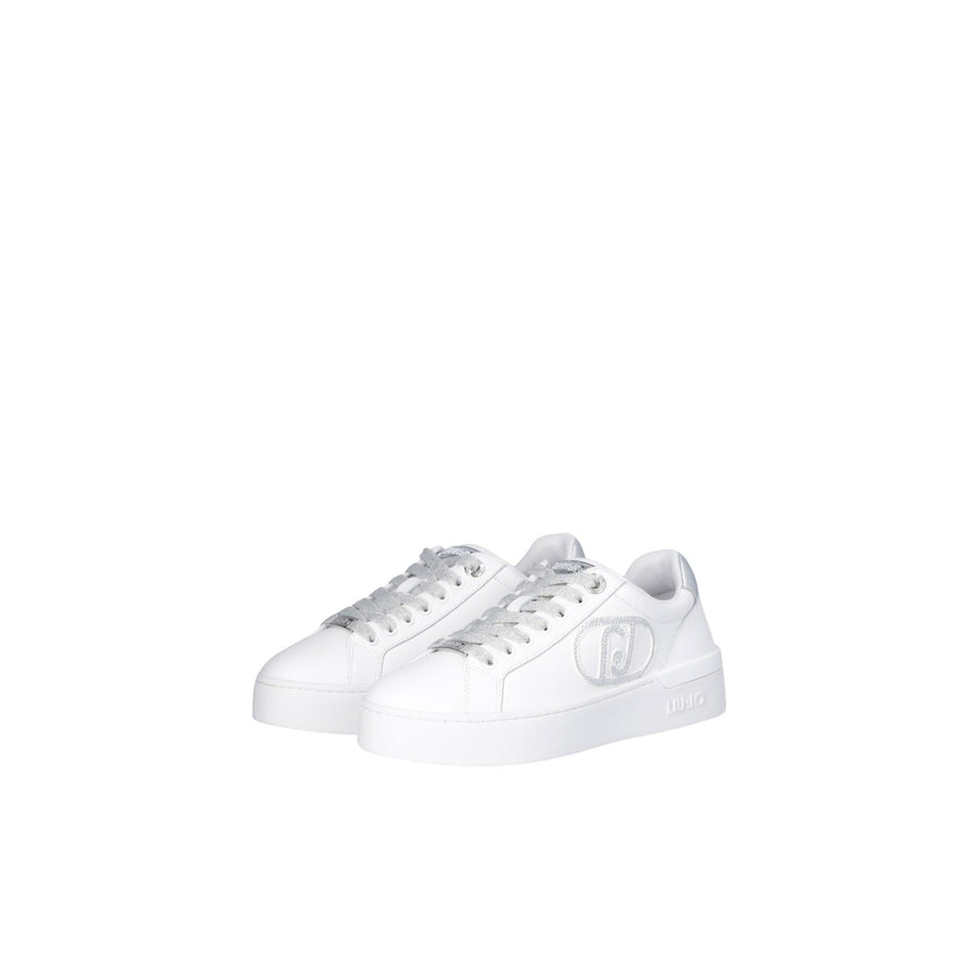 Sneakers donna bianche con logo gioiello