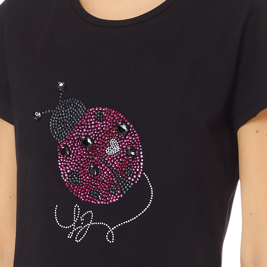 T-shirt donna con strass