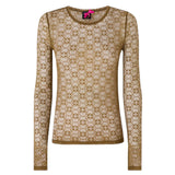 Maglia Donna in pizzo stretch con motivo logo Love Birds