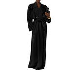 Trench donna in gabardina fluida