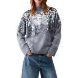 Maglia donna in lana con paillettes