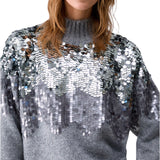 Maglia donna in lana con paillettes