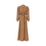 Trench donna in gabardina fluida