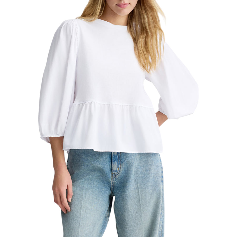 Blusa donna in popeline